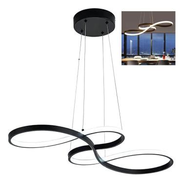 Imagem de Lustre Arco Infitino 3 em 1 Pendente Iluminaçao Luxo Sala Recepçao Hall de Entrada Rest...