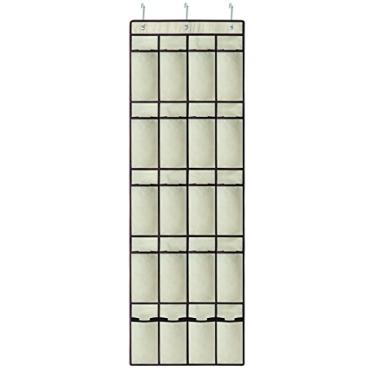 Imagem de Ordene - Organizador de Sapatos para Porta com 20 Divisórias, Cor Bege, Linha My Closet