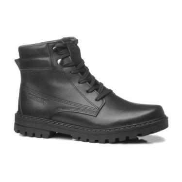 Imagem de Bota Coturno Em Couro Cano Baixo Masculina Pegada