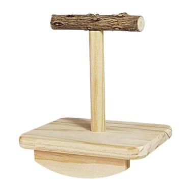 Imagem de Ioensy Poleiro de pássaro de madeira, plataforma de suporte de, prateleira de suporte, plataforma de jogo, playground de pássaros, papagaios, S