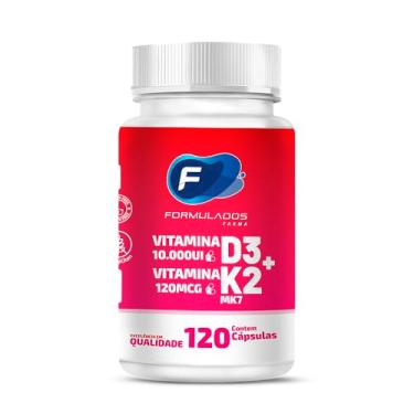 Imagem de Vitamina D3 10.000ui + vitamina K2(mk7) 120mcg com 120 cápsula