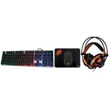 Imagem de Kit Gamer Teclado Mouse Headset Mouse Pad - OEX Game Combo Argos