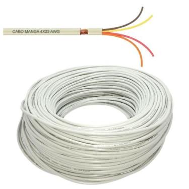 Imagem de Cabo Manga 200 Metros 4 Vias 22 Awg 4X22Awg Automação - Sol E Água Pis