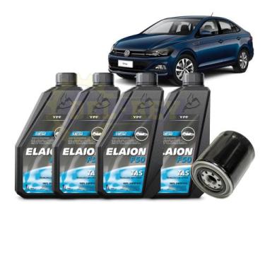 Imagem de Kit Troca de Óleo Virtus 1.0 TSI Elaion 5w 40 F50 API SN + Filtro de Ó