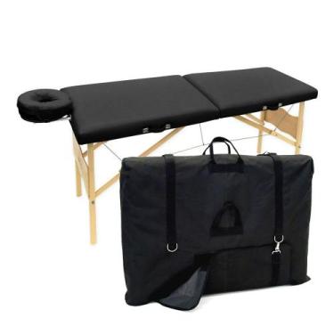 Imagem de Kit Maca Massagem Portátil Vega Legno 300kg Com Bolsa De Transporte, P