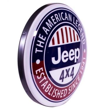 Imagem de Luminoso de Parede Jeep Retrô Vintage Bar, Garagem, Churrasqueira, Esp