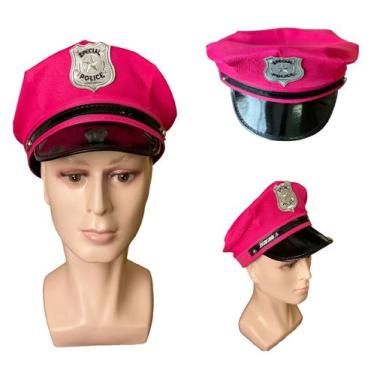 Imagem de Chapéu Quepe Boina Policial Rosa Pink Fantasia Carnaval - Lynx , Rosa,
