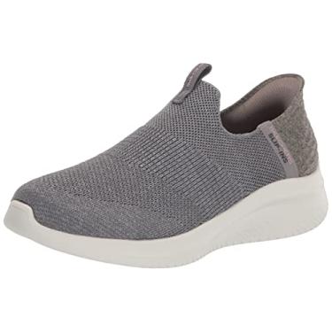 Imagem de Skechers Tênis feminino Hands Free Slip Ins Ultra Flex 3.0 Smooth Step, Cinza, 7 Wide