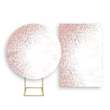 Imagem de Painel De Festa Redondo 1,50x1,50 + Painel Vertical 1,50x2,20 - Efeito