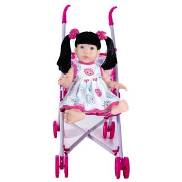 Imagem de Kit Bebe Reborn Menina Realista Com Carrinho de Bebê - Sid Nyl