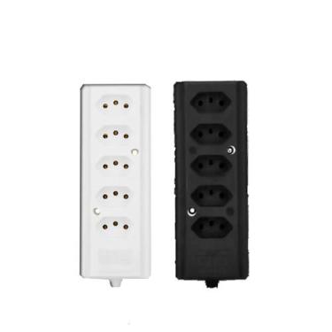Imagem de Tomada Barra Quíntupla 2 polos + T BIAMPER Preta Interneed