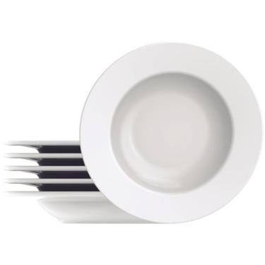 Imagem de Jogo de Pratos Redondo de Porcelana Branco Fundo - Tramontina Maria Au