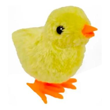 Imagem de 20 Pintinhos Amarelinho Pelúcia Brinquedo A Corda Pula Pula - Art Brin