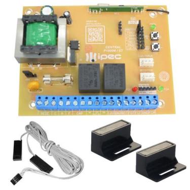 Imagem de Placa Central Motor Portão Rossi Sensor Reed Switch + Suporte e Imãs +