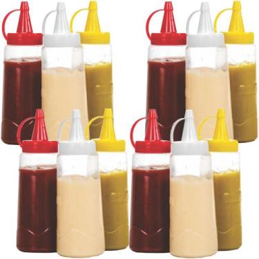 Imagem de Bisnaga Plastica P/ketchup Mostarda E Maionese C/12 Unidades - Ercapla