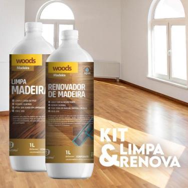 Imagem de KIT Wood Limpa e renova madeiras - Pisos e laminados- remove sujeira -