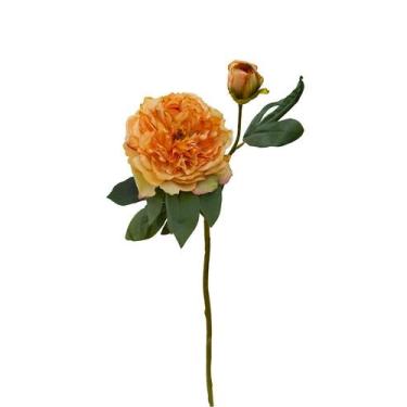 Imagem de Flor permanente haste peonia laranja 52cm - Brilliance