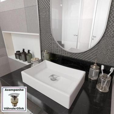 Imagem de Kit Cuba Dalla Sobrepor com Valvula Click Quadrada - Loja DoceLar, Bra