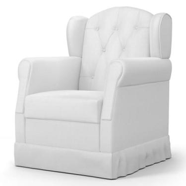 Imagem de Poltrona de Amamentação e Descanso Fixa Lucy P04 Sintético Branco - Mp