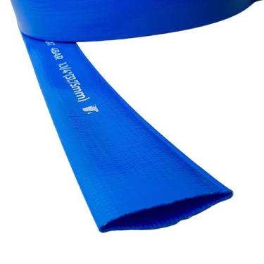 Imagem de Rolo de 50 Metros de Mangueira Flat Azul Achatada 1.1/4 Polegadas Irri