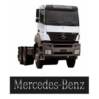 Imagem de Adesivo Testeira Mercedes Benz Quebra Sol Caminhão 13x113cm - Resitank