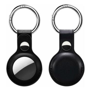 Imagem de Chaveiro Case Couro Mosquetão Compatível com AirTags - Baú do Viking, 