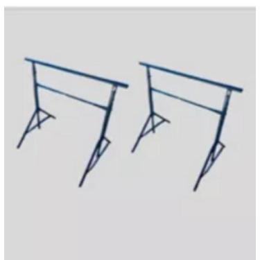 Imagem de Kit 2 Cavaletes De Ferro Regulável - CAVALETES NEIDE