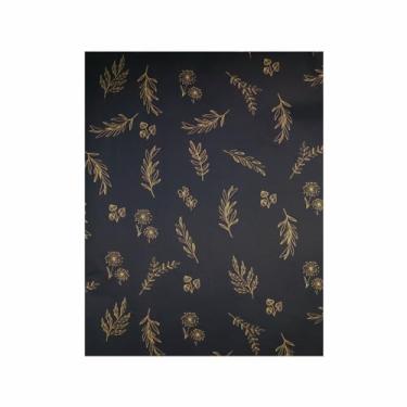 Imagem de MORANTI Papel de embrulho de papel de embrulho a granel de flores de ouro preto, 25 folhas, 50 x 69,8 cm, para aniversário, casamento, pós-graduação, sacolas de presente de artesanato, papel de