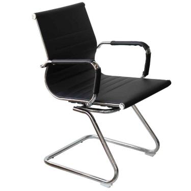 Imagem de Cadeira Interlocutor Eames Braço Em Aço Cromado - Tce14