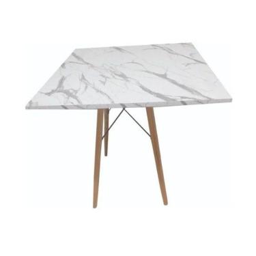 Imagem de Mesa De Jantar Quadrada Eames Eiffel 80 Cm Estilo Granito
