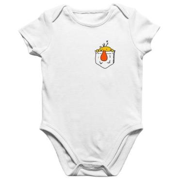 Imagem de Body Bebê Algodão Pocket Bug - Foca na Moda, Branco, P