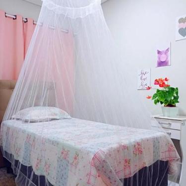 Imagem de Mosquiteiro renda filó branco ideal para proteger dos mosquitos e pern