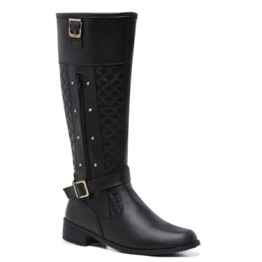 Imagem de Bota Feminina Cano Longo Leve Conforto Moderna Montaria 11079 - Gmm Sh