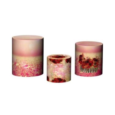 Imagem de Trio De Capa Cilindro - Flores Aquarela 021 - Via Cores