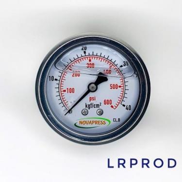 Imagem de Manômetro horizontal -diam.63mm (2. 1/2 ) com escala de 0-40 KGF/CM2 x