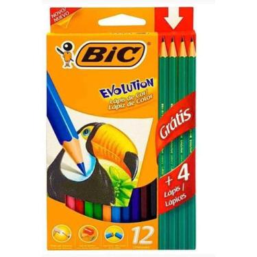 Imagem de Lápis de Cor BIC Evolution, 12 cores + 4 Lápis de Escrever