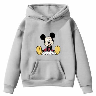 Imagem de Moletom Infantil Rato Mouse World Bolso Canguru Com Capuz Diversão Des