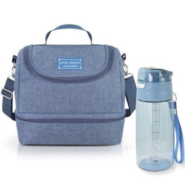 Imagem de Bolsa Térmica Marmita Lancheira Necessaire 2 Divisórias Compartimentos