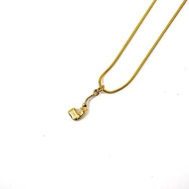 Imagem de Colar Corrente com Pingente Cachimbo 2,0 cm Dourado - Lua Mística - 10