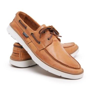 Imagem de Sapato Mocassim Dockside Masculino Couro - POLO URBAN, Caramelo, 41