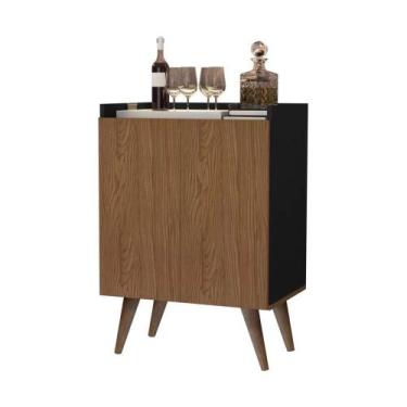 Imagem de Aparador Café Multiuso Armarinho Cozinha Cores Areso - Loja L, Preto -