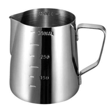 Imagem de Jarra Inox Barista Cremeira Leiteira 350ml Pitcher Com Alça - Jarra Ba