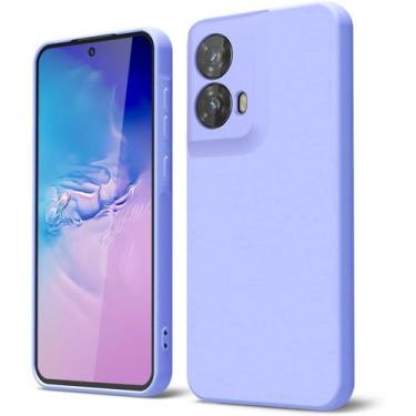 Imagem de Capa Capinha Case de Silicone Aveludada Para Motorola Moto G35, Lilás