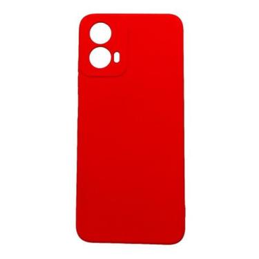 Imagem de Capa Capinha Case de Silicone Aveludada Para Motorola Moto G35, Vermel