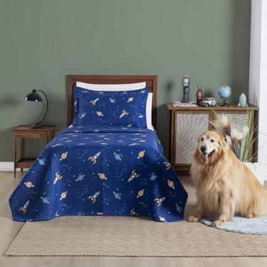 Imagem de Colcha Infantil SOLTEIRO 2 pç Dupla Face Matelado Estampado - SAFIRA E