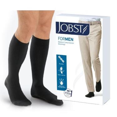Imagem de Meia 3/4 Compressiva Masculina  Jobst Forman  20-30 mmHg - Preta, P