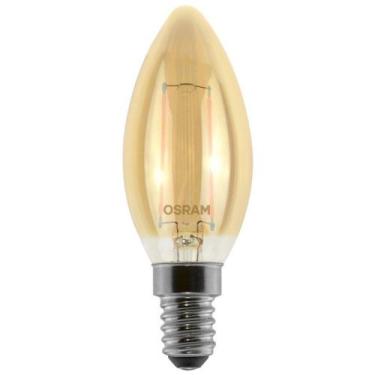 Imagem de Lâmpada Vela LED Âmbar Filamento 2W E14 2500K Luz Amarela 220V Vintage
