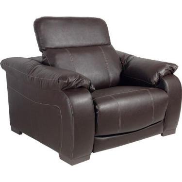 Imagem de Poltrona Decorativa Retrátil e Reclinável Affection Couro Marrom G34 -