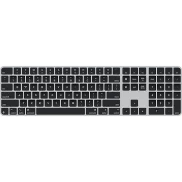 Imagem de Apple Magic Keyboard com Touch ID e teclado numérico para modelos de Mac com chip da Apple – Inglês (EUA) – Teclas pretas ​​​​​​​