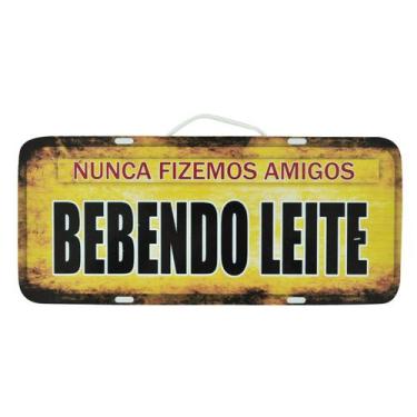 Imagem de Placa Carro Decorativa Enfeite Nunca Fizemos Área de Lazer Mdf Madeira